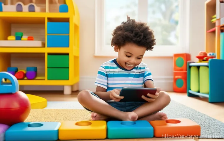 타요와 디지털 기술 - Image Prompt 1: Interactive Learning Adventure with a Friendly Bus**