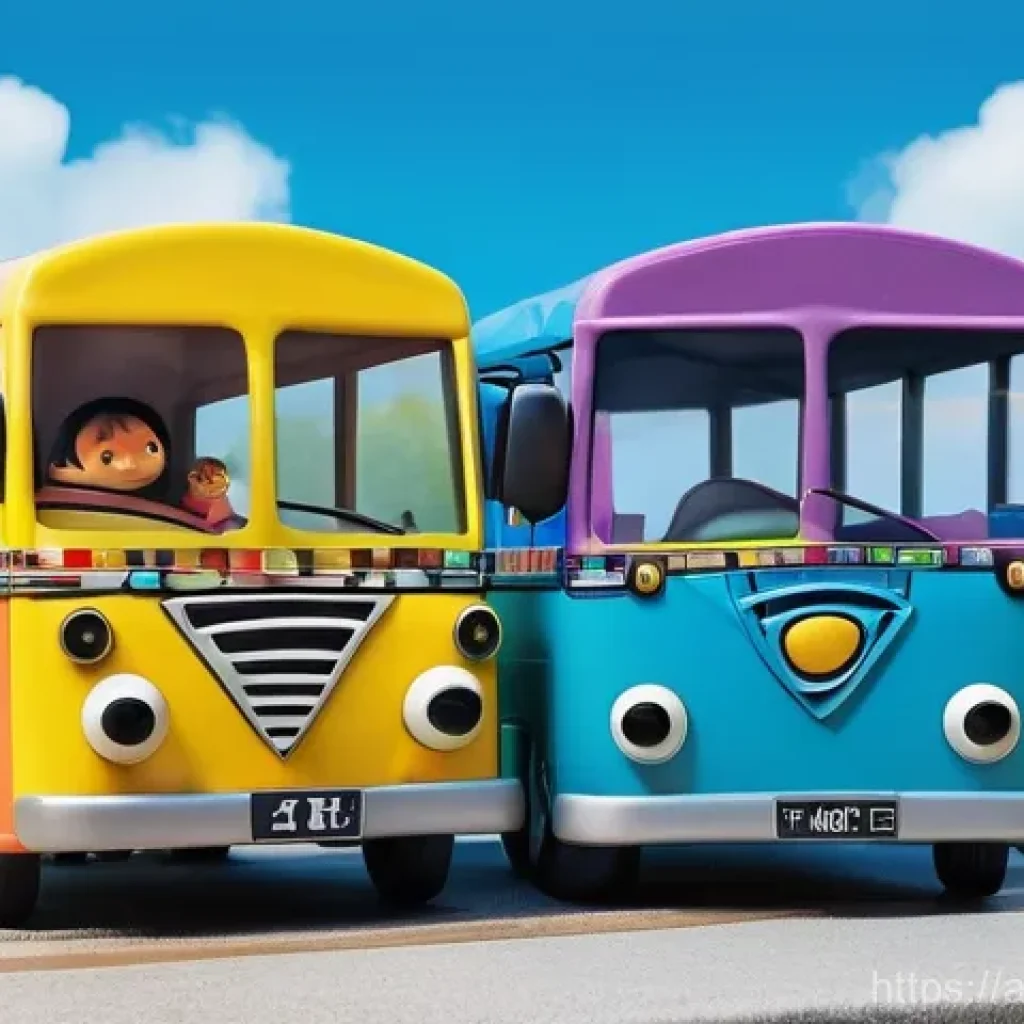 타요와 어린이 교육 - **Prompt 1: Tayo and Friends Building Together**
    "A vibrant, cheerful scene featuring Tayo the L...