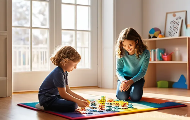 타요의 부모와 자녀 관계 메시지 - **Prompt for Building Trust and Active Listening:**
    "A heartwarming indoor scene featuring a sof...