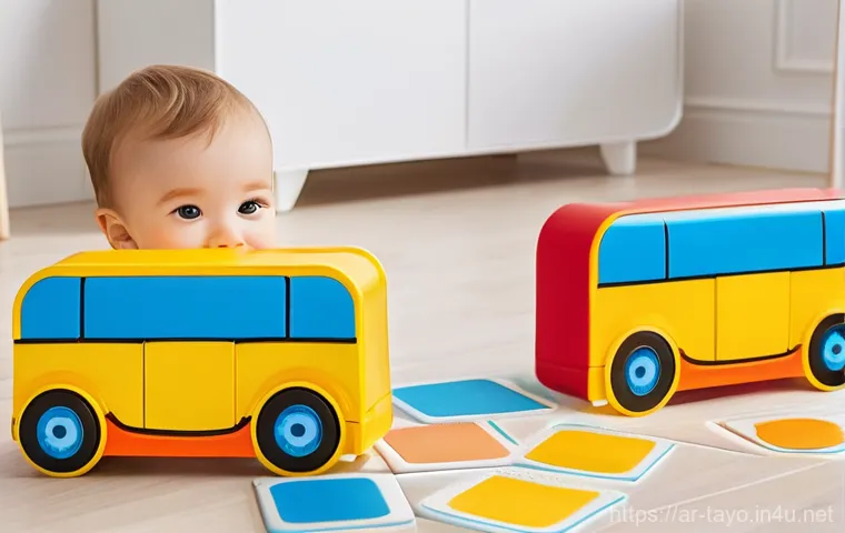 타요 퍼즐 게임 - **Prompt:** Two children, a 5-year-old girl and a 6-year-old boy, are happily collaborating on a lar...