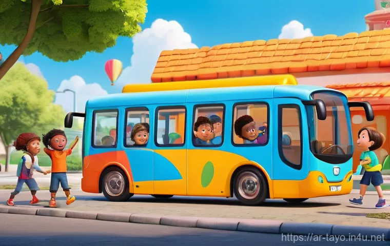 타요 관련 콘텐츠 개발 및 제작 사례 - **Prompt 1: "The Joy of Learning with Vehicle Friends"**
    A vibrant, 3D animated scene in the sty...