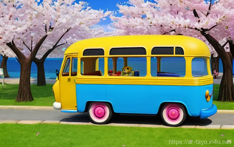타요로 보는 어린이 심리 - **Prompt:** A dynamic and heartwarming image depicting Rogi the Little Bus, green and energetic, wor...