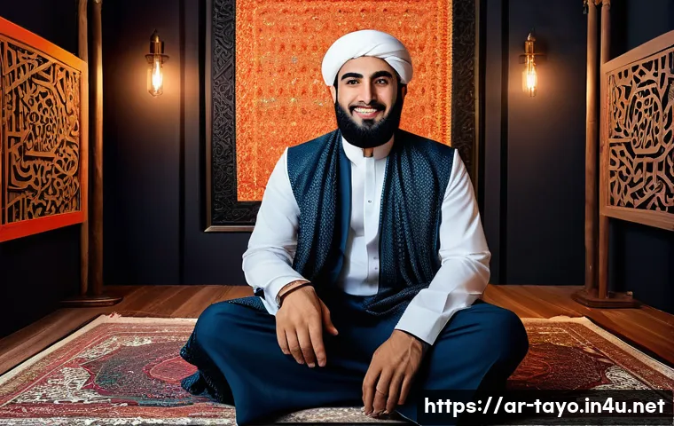 타요의 크리에이터 영향력 - A dynamic digital content creator named Tayyo engaging warmly with a Middle Eastern audience, sittin...