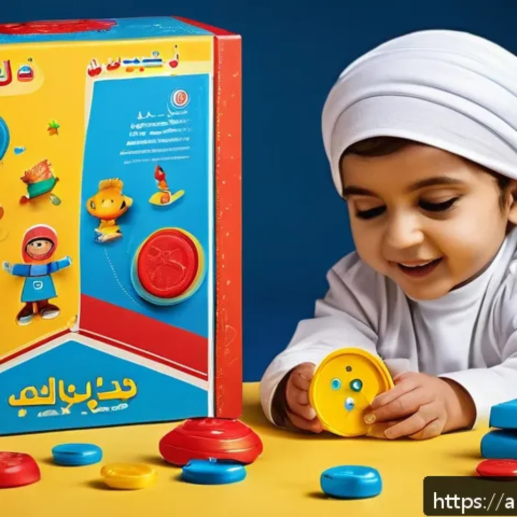 타요의 장난감 패키지 분석 - A vibrant toy packaging design featuring bright red, yellow, and blue colors with expressive cartoon...