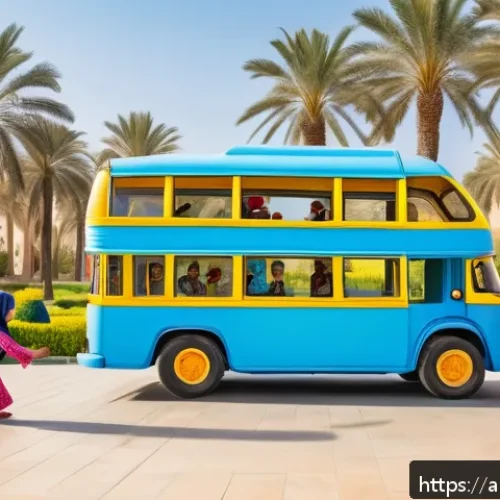 타요 캐릭터별 특징 - A vibrant and heartwarming scene featuring Tayo the small blue bus with big friendly eyes and a smil...