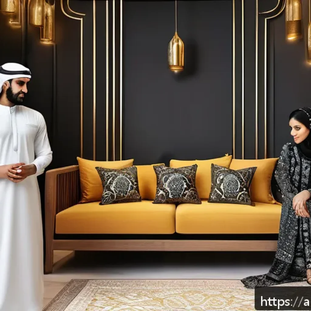 타요 공식 스토어 - A vibrant and modern online shopping scene set in a Middle Eastern home environment, showcasing a di...